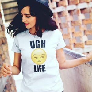 Ugh Life Emoji Funny Tshirt